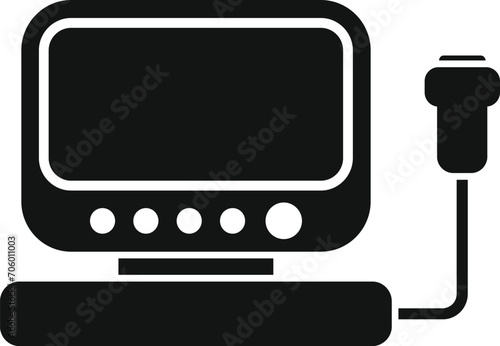 Sonograph icon simple vector. Clinic device. Doctor ultra sound