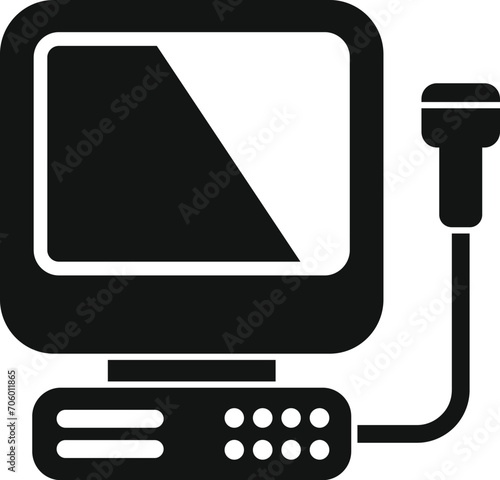 Monitor sonograph icon simple vector. Ultrasonic doctor. Test pregnancy health