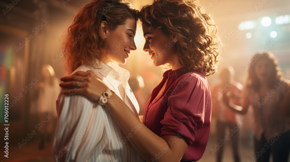 Two beautiful women in love dance Two beautiful women in love dance