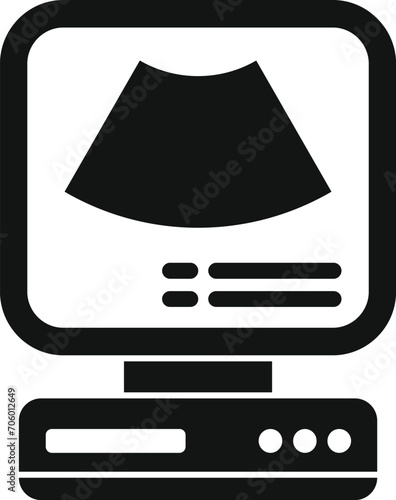 Monitor exam care icon simple vector. Cardiac exam. Test pregnancy