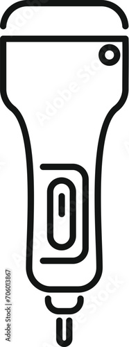 Echocardiogram icon outline vector. Sonograph diagnosis. Doctor ultra sound