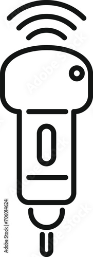 Monitor exam care icon outline vector. Cardiac exam. Test pregnancy