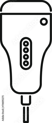 Health exam icon outline vector. Device ultra sound. Ultrasonic cardiac