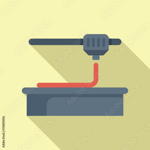 Fast bioprinting icon flat vector. Organ medical. Science engineering