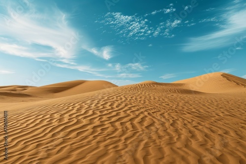 Desert in summer. Background with selective focus and copy space
