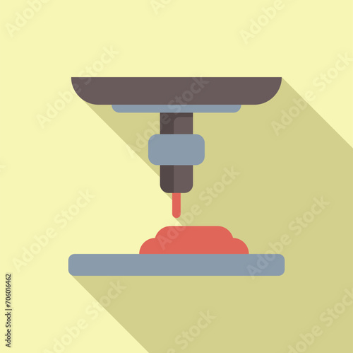 Health anatomy printing icon flat vector. Future biomedical. Healthcare science
