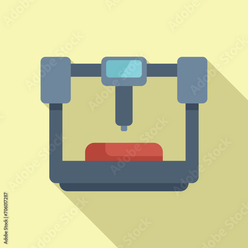 Modern bioprinting icon flat vector. Organ transplant. Monitor cellular