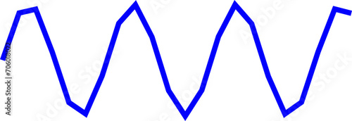 An abstract transparent scribble wave shape line design element.