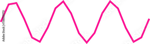 An abstract transparent scribble wave shape line design element.