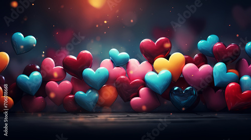 Valentine's Day, hearts, Valentine's Day background, wedding background, blank copy space