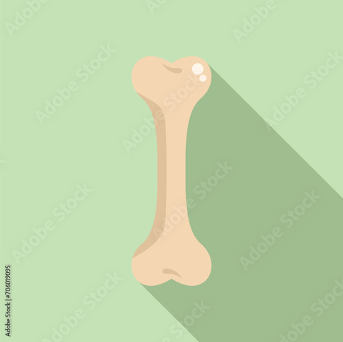 Human bone printing icon flat vector. Medical healthcare. Science hospital
