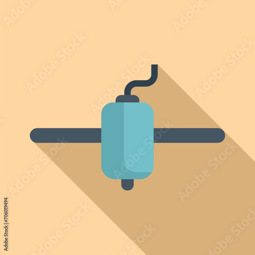 Printing cell bio icon flat vector. Medical science. Organ transplant