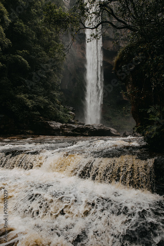 Belmore Falls waterfall located in the Southern Highlands, NSW.  photo