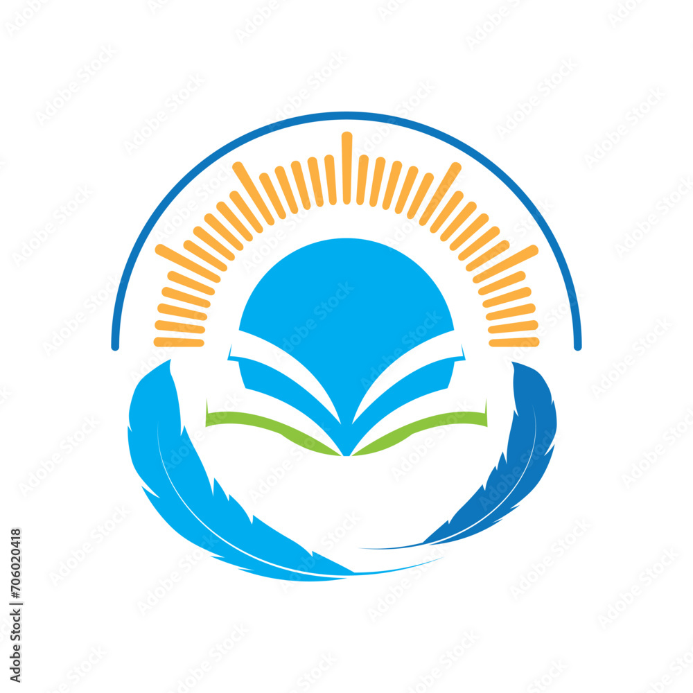 Obraz premium world education logo design vector graphic icon.