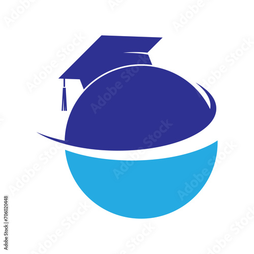 world education logo design vector graphic icon.