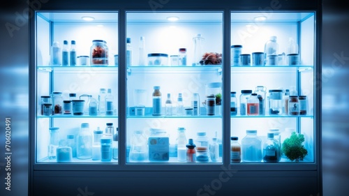 shelves full of medicines, ready for the next illness or major pandemic