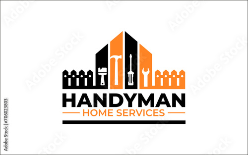 Illustration vector graphic of construction, home repair, renovation, and building concept logo design template