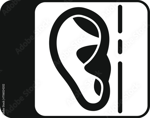 Ear bioprinting icon simple vector. Medical science. Organ transplant