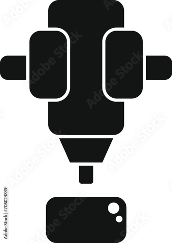 Monitor bioprinting icon simple vector. Computer science. Medical care