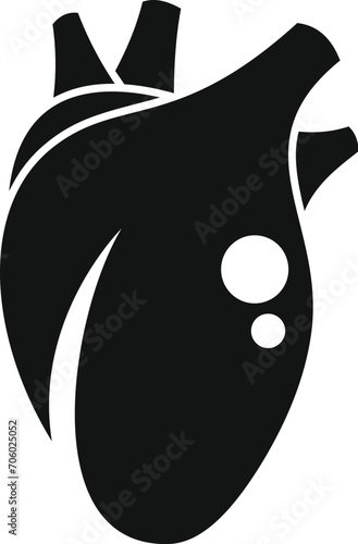 Structure heart transplant icon simple vector. Medical bioprinting. Organ science