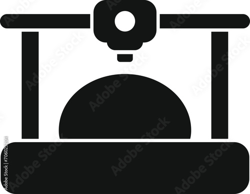 Printing organ icon simple vector. Human medicine dna. Future bioprinting