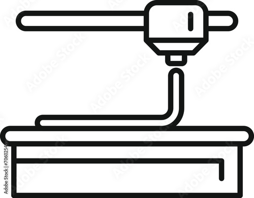 Fast bioprinting icon outline vector. Organ medical. Science engineering