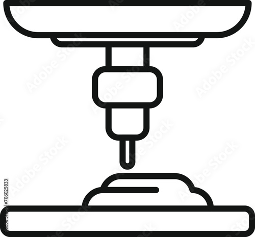 Health anatomy printing icon outline vector. Future biomedical. Healthcare science