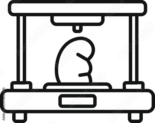 Organ science surgery icon outline vector. Computer future. Inkjet monitor