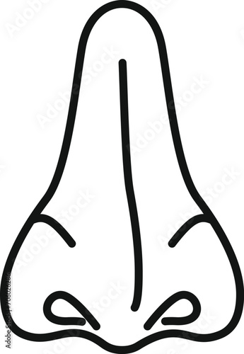 Nose bioprinting icon outline vector. Medica future science. Organ transplant