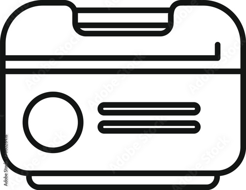 Transplant box icon outline vector. Medica organ. Bioprinting science