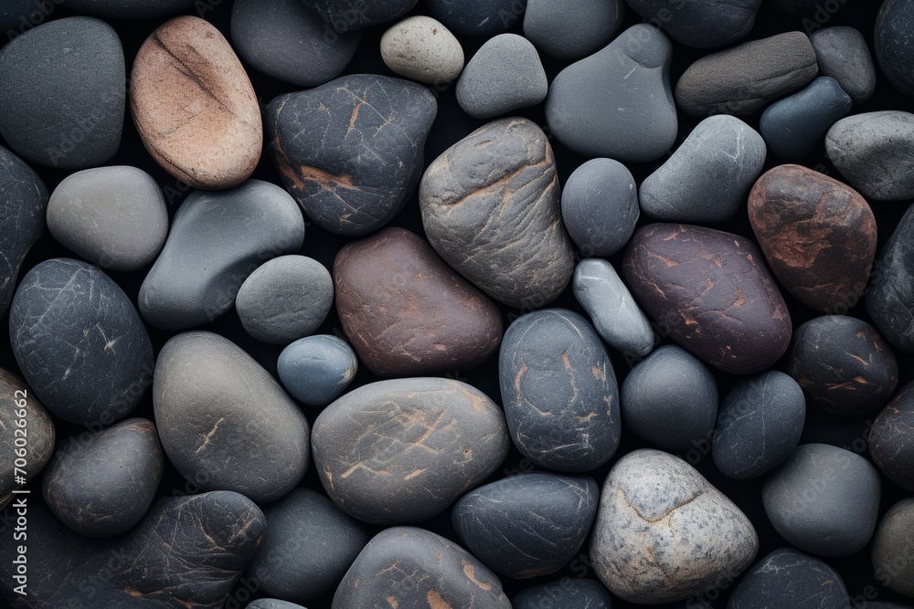 Black and white pebbles background. Black and white pebbles background.