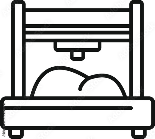 Liver printing icon outline vector. Medical bioprinting. Organ healthcare