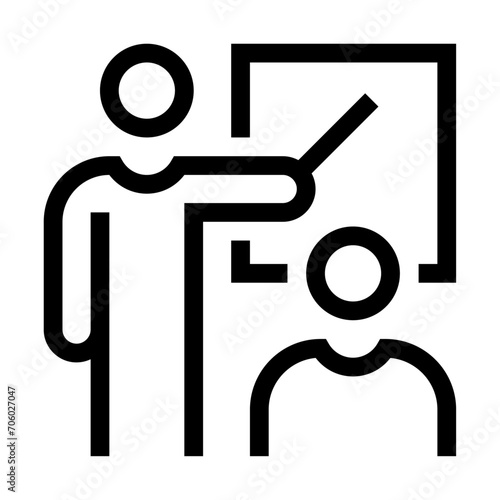 Icono de aula de clases. Educación, aprendizaje, enseñanza. Ilustración vectorial