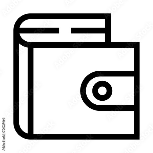 Icono de billetera. Dinero digital, inversión, ahorro personal. Ilustración vectorial