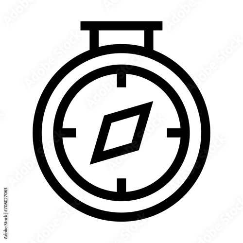 Icono de brújula. Navegación, orientación. Ilustración vectorial