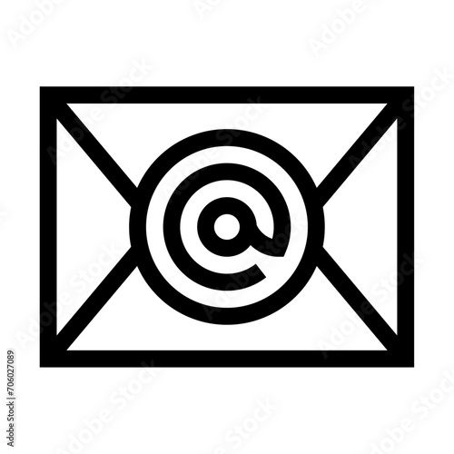Icono de correo electrónico. Correspondencia, mensajería en línea. Ilustración vectorial