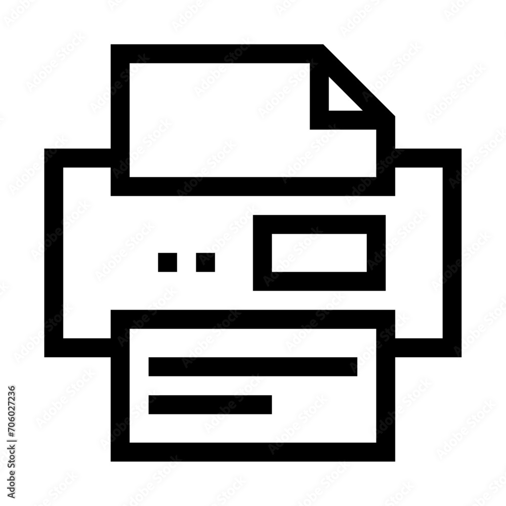 Icono de impresora. Impresión rápida, dispositivo. Ilustración vectorial Icono de impresora. Impresión rápida, dispositivo. Ilustración vectorial