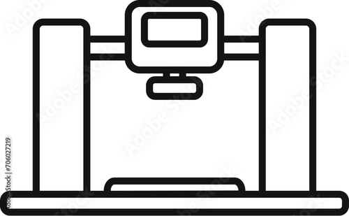 Modern medical printer icon outline vector. Science bioprinting. Cellular future