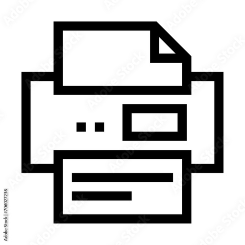  Icono de impresora. Impresión rápida, dispositivo. Ilustración vectorial © Frank