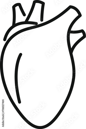 Structure heart transplant icon outline vector. Medical bioprinting. Organ science