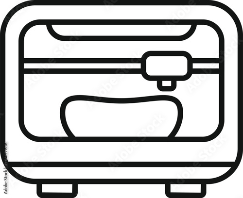 Structure printing organ icon outline vector. Future medicine. Cellular dna