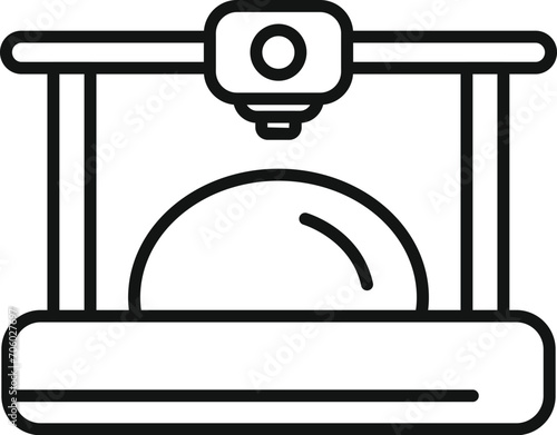 Printing organ icon outline vector. Human medicine dna. Future bioprinting