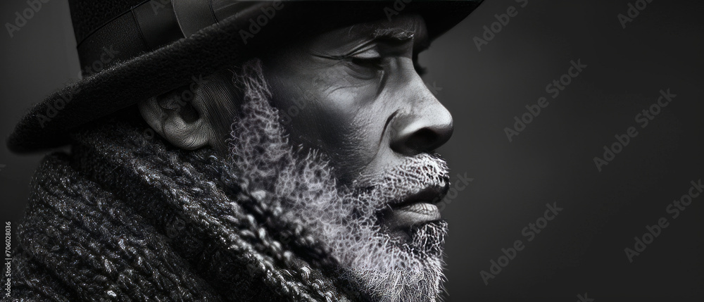 Close up shot of elegant and purposeful man Close up shot of elegant and purposeful man