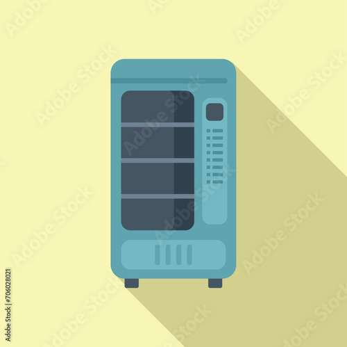 Modern drinking machine icon flat vector. Cooling vessel. Drink bottle design