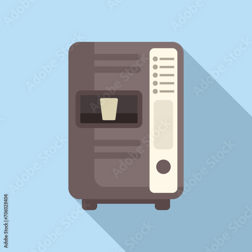 Food snack icon flat vector. Selling machine. Vending street sell
