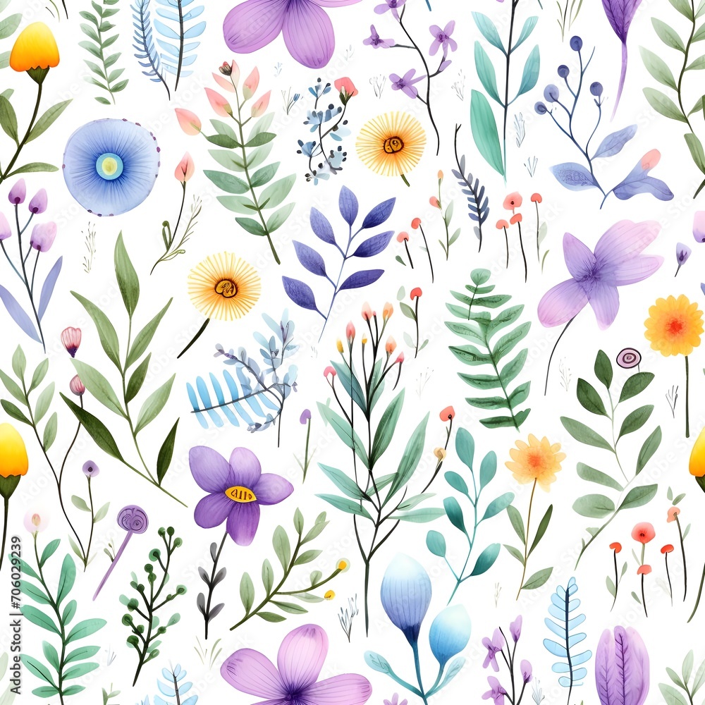 Seamless patterns featuring flowers, leaves, and botanical elements ,Simple and minimalistic patterns Seamless patterns featuring flowers, leaves, and botanical elements ,Simple and minimalistic patterns