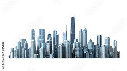 Impressive View of a Majestic City Skyline With Towering Buildings photo