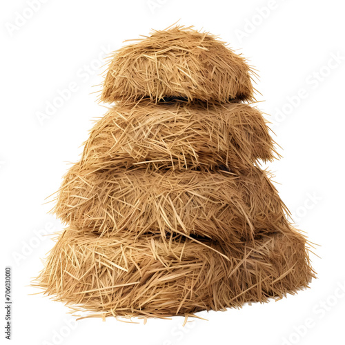 Hay_Stack isolated on white and transparent background