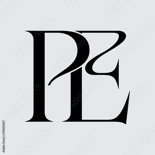 PE Initial Letter Logo Design