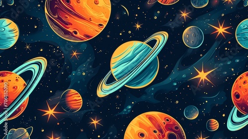 space background with planets